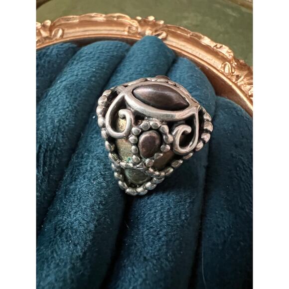 Carolyn Pollack Ring Sz 6 Sterling Brass Copper Relios Southwest Vintage Jewelry - Picture 2 of 10